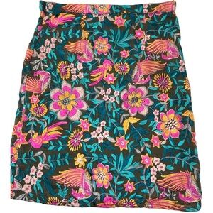 Orange and Pink A-line Mini Skirt Resort Wear